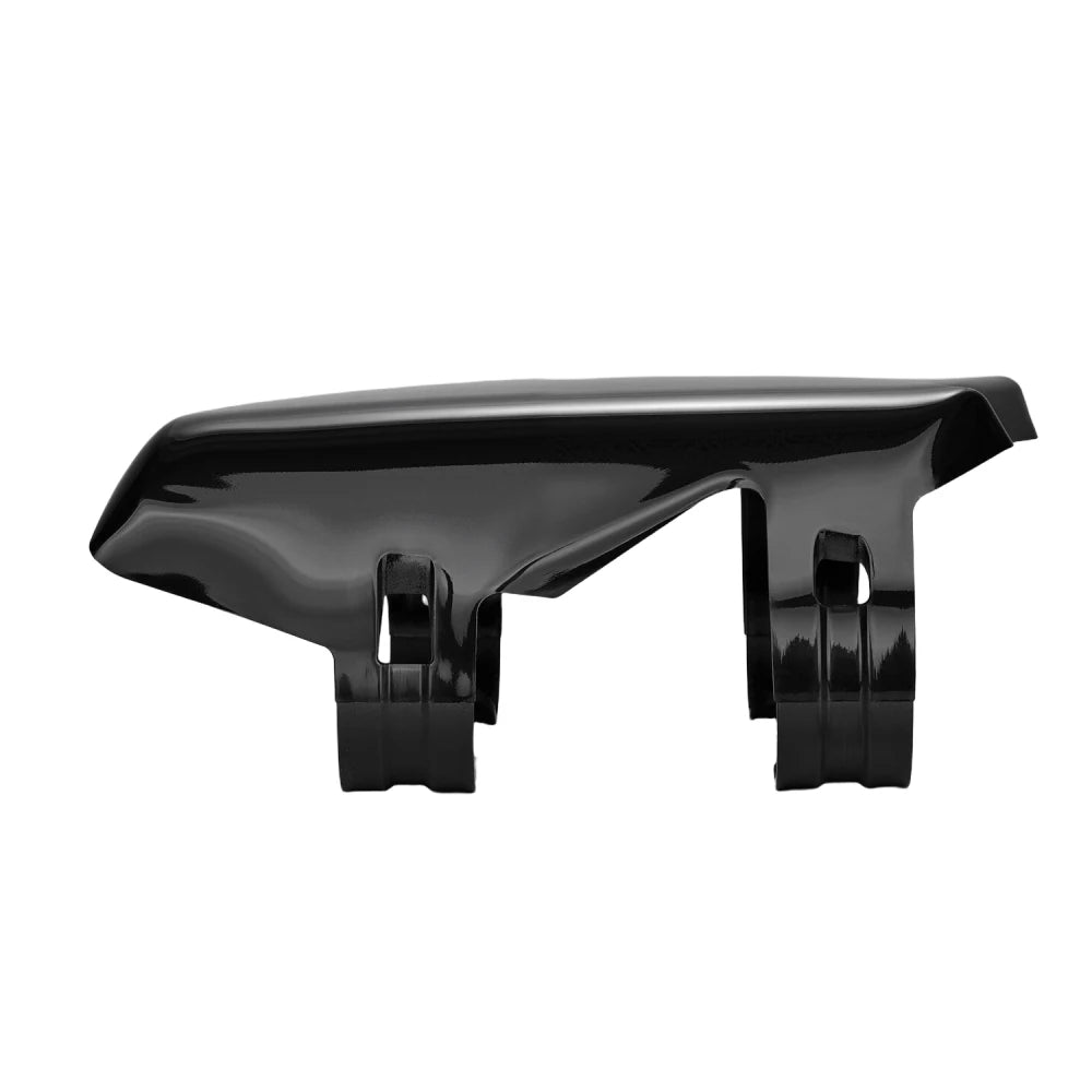 Black universal motorcycle license plate cover designed for electric bikes