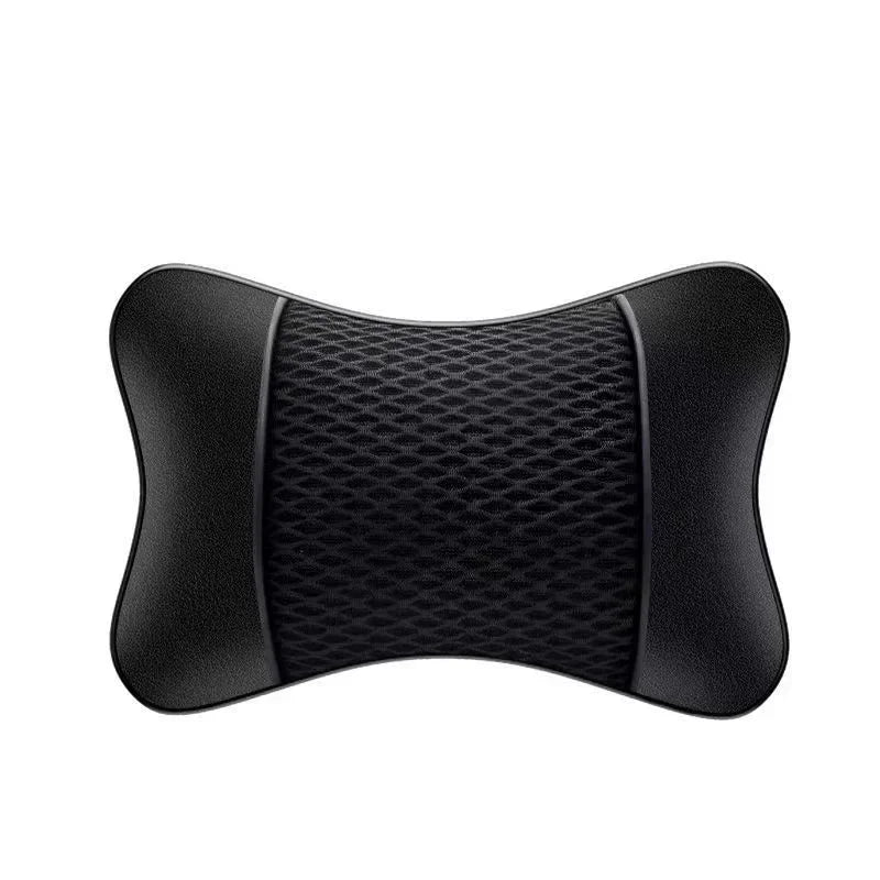 Black universal car headrest pillow designed for neck comfort.