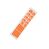 A rectangular sticker featuring luminous buttons for car window use.
