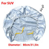 Silver aluminum storage covers for car tires with a diameter of 80cm or 31.5in