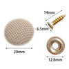 A beige woven mesh roof fixing buckle kit with a 20mm diameter and 14mm long screw.