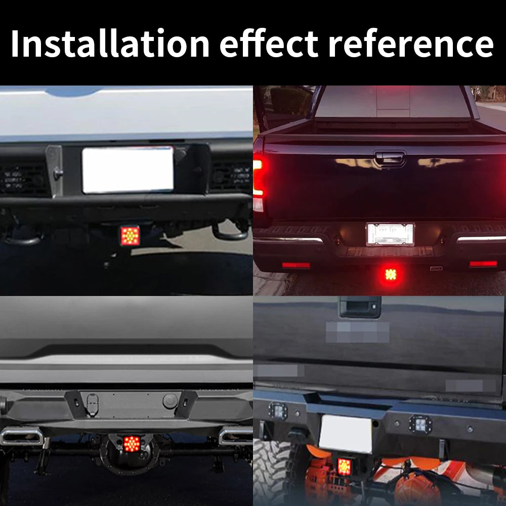 Red LED Trailer Hitch Light Cover