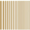 A row of brass round rods used for DIY craft and jewelry making.