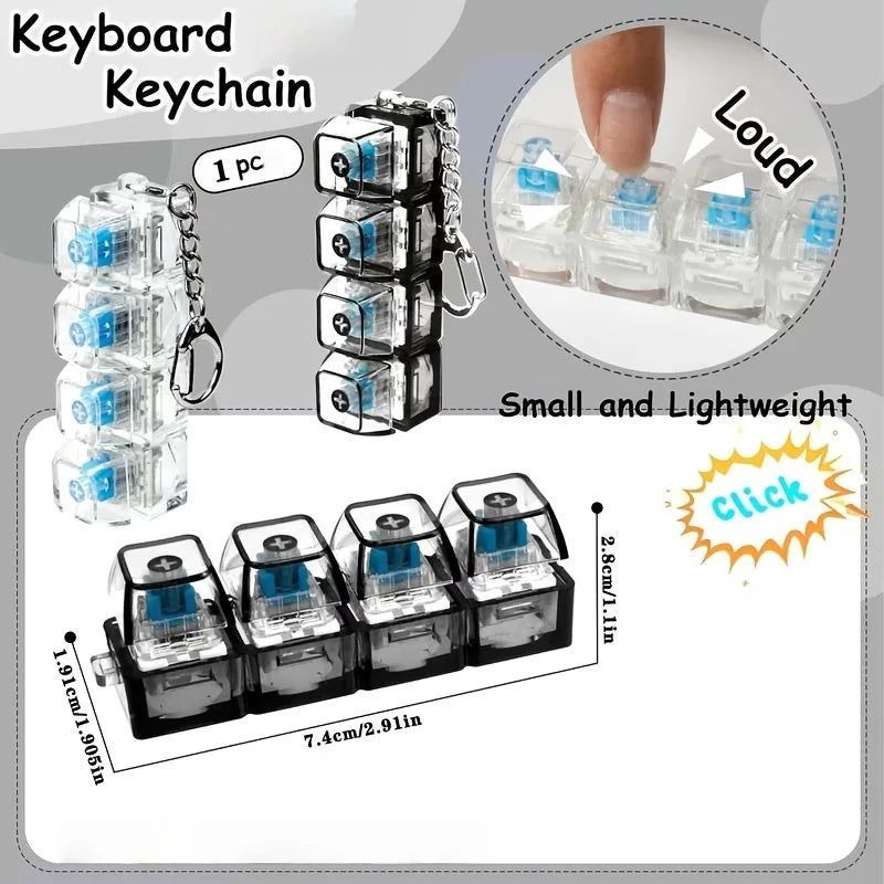 LED Clickable Stress Relief Keychain
