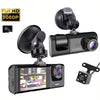 Eine schwarze Dashcam-Kamera mit Halter und separates Objektiv.