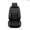 Black PU leather car seat covers for an SUV or car interior.