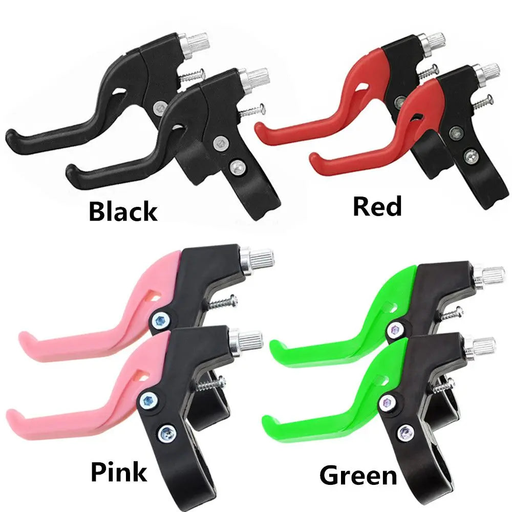 Ensemble de quatre leviers de frein en V universels pour vélo, noir, rouge, rose et vert, pour enfants et VTT