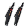 A pair of black and silver car wiper pressure regulator boosters.