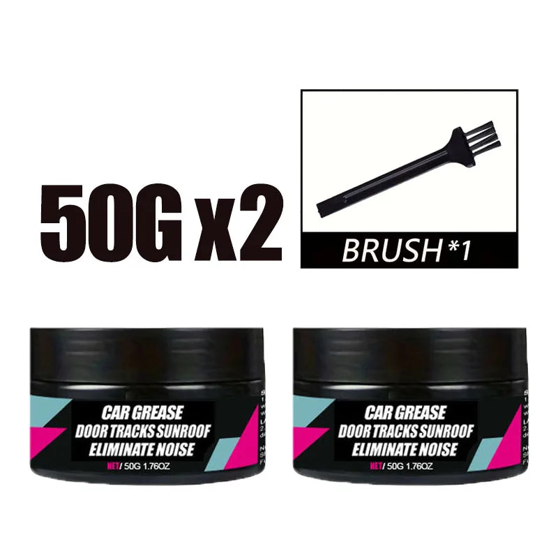 Two tubes of car grease for door tracks that eliminate noise