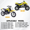 Yellow ATV and Dirt Bike models with applicable motorcycle models listed below
