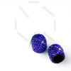 A set of deep purple crystal diamond finish tire valve caps.