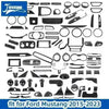 Carbon fiber interior decoration kit for a Ford Mustang featuring various trim pieces and accents.