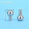 Stainless steel foam cannon filter components showing dimensions and product size.