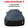 Black universal all-weather car cover for sedan/hatchback S vehicle