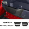 Black carbon fiber grain interior trim kit for Ford F150 2021-2024