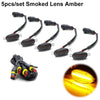 Cinco juegos de luces indicadoras LED ámbar ahumado para parrillas de camionetas y SUVs con conectores