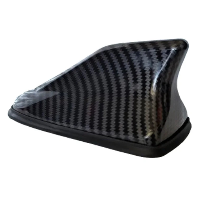 Aileron de requin en fibre de carbone noir pour antenne de voiture, améliore le signal radio