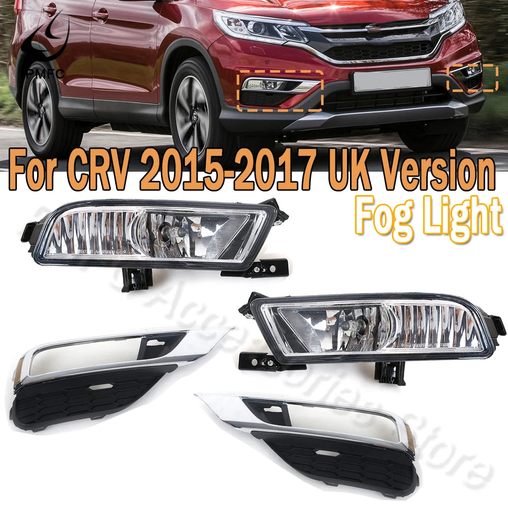 LED fog light kit with bumper trim for a Honda CR-V 2015-2017 vehicle.