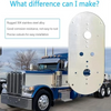 Gros plan d'un support lumineux en acier inoxydable robuste conçu pour les camions lourds.