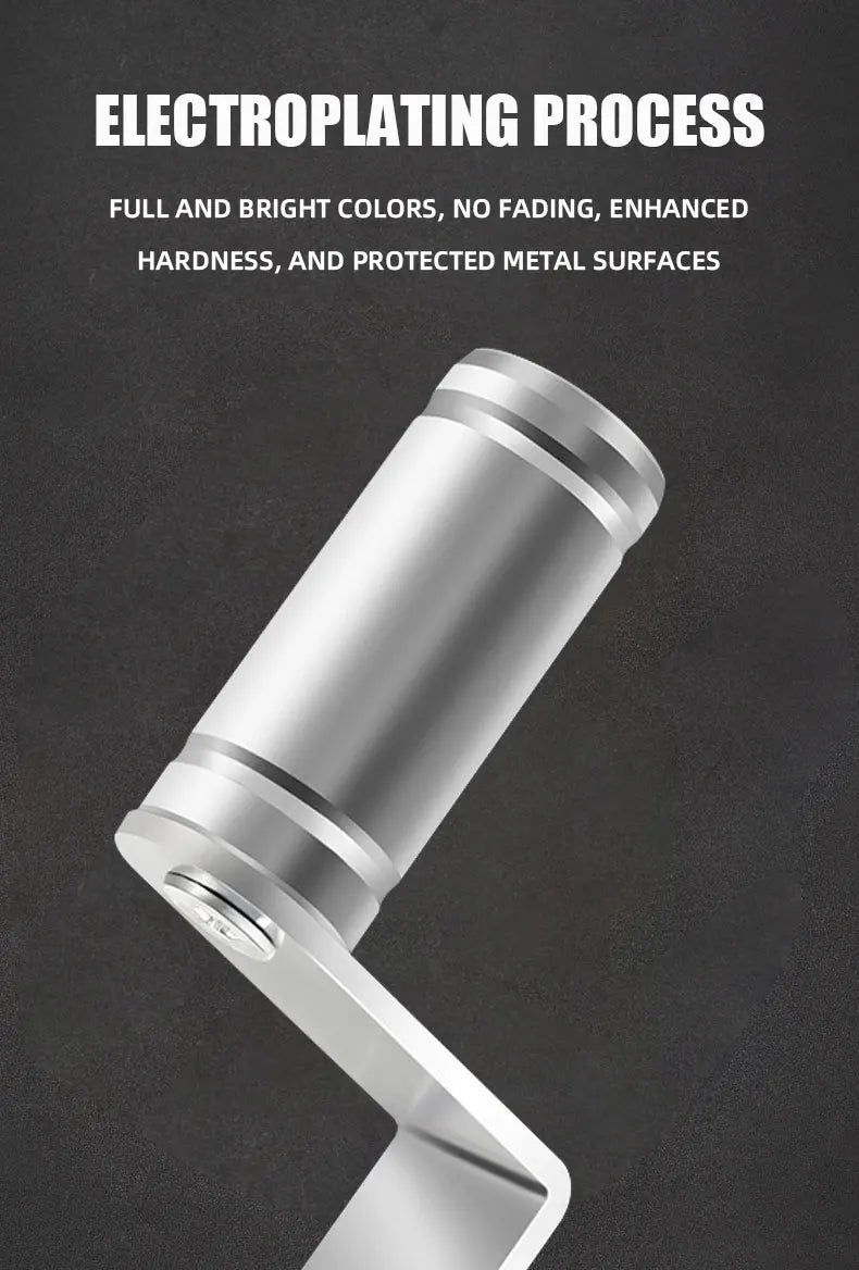 A silver electroplated universal phone holder designed for motorcycle and bicycle mounting.