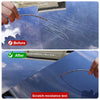 Before and after comparison showing scratch resistance test on a car's surface with ceramic nano coating.