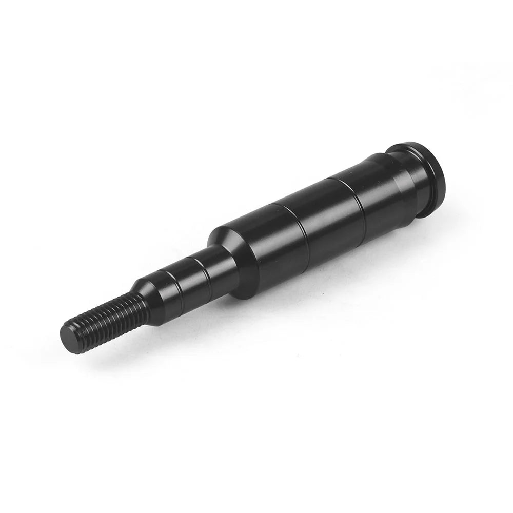 Black aluminum gear knob extension for a Honda shift lever