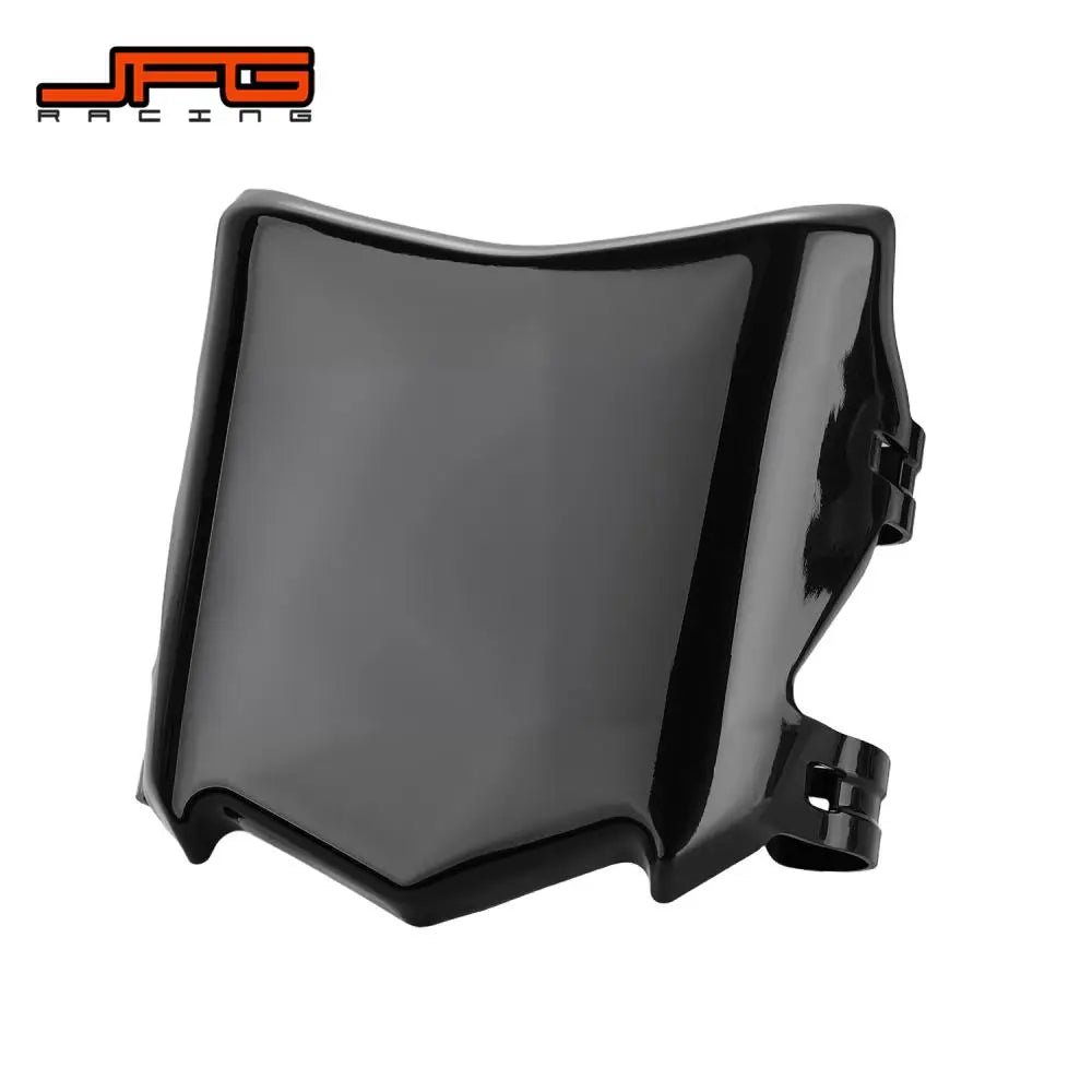 Black motorcycle number plate cover designed for electric bikes