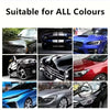 Various car colors showing the Nano Ceramic Car Coating Spray suitable for all finishes.