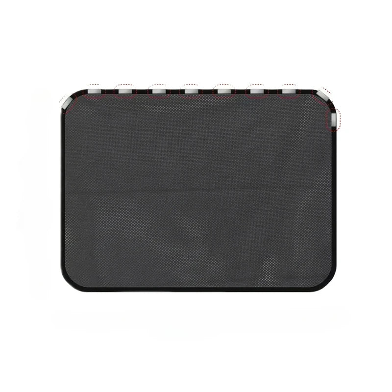A black magnetic car window sunshade set with a textured surface.