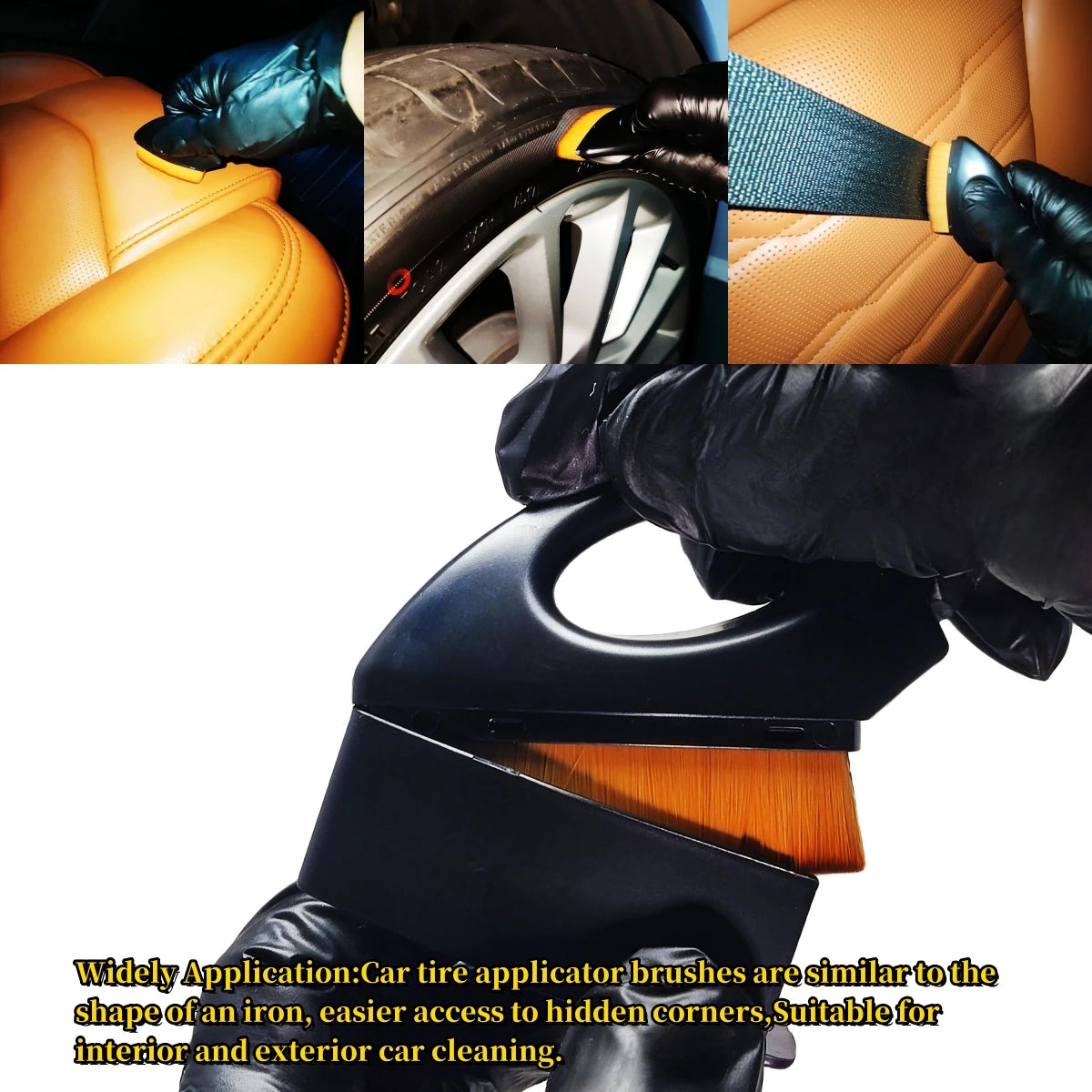 Set von 5 Car-Detailing-Applicator-Bürsten für Innen- und Außendreinigung
