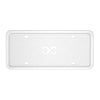 White silicone license plate frame cover with embossed geometric pattern