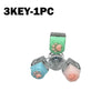A set of three silicone paw-shaped fidget toys attached to a keychain, used for stress relief.