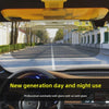 HD Anti-Glare car sun visor shown in a vehicle interior with a bright outdoor scene.