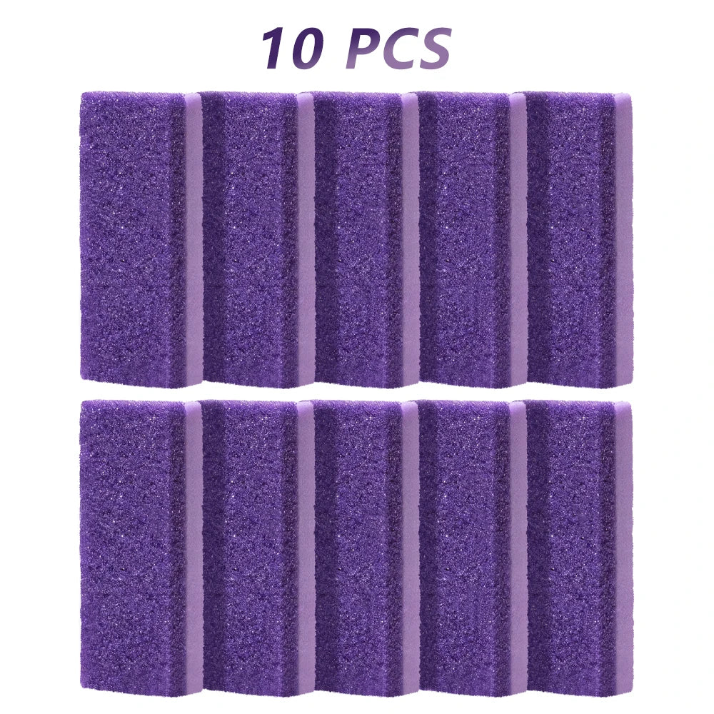 Stones à pieds en verre naturel violets pour éliminer les peaux mortes