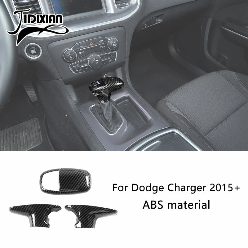 Carbon fiber ABS material interior decoration kit for Dodge Charger