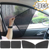 Four magnetic car window sunshades are shown installed on a vehicle window.