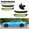 Three smoked housing LED side marker lights for a blue Dodge Charger.