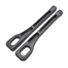 A pair of black universal car seat gap filler strips.