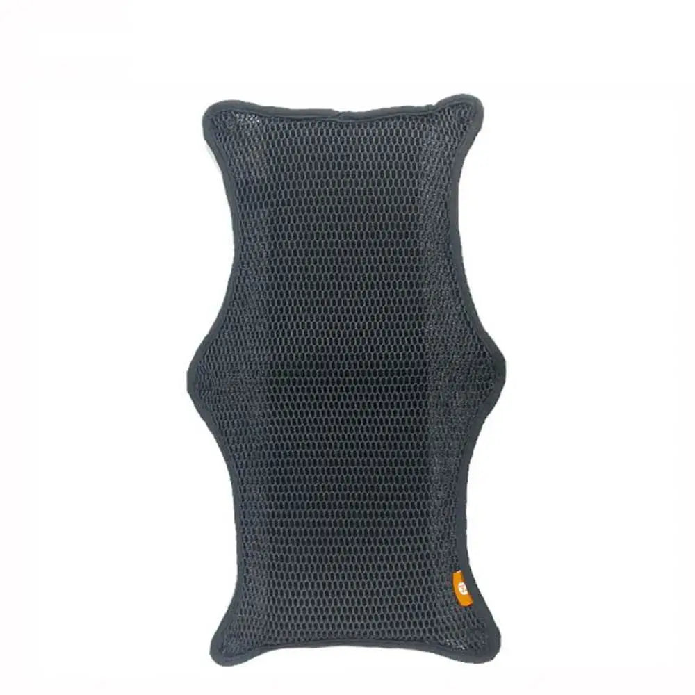 Black mesh motorcycle seat cushion cover designed for heat insulation and protection
