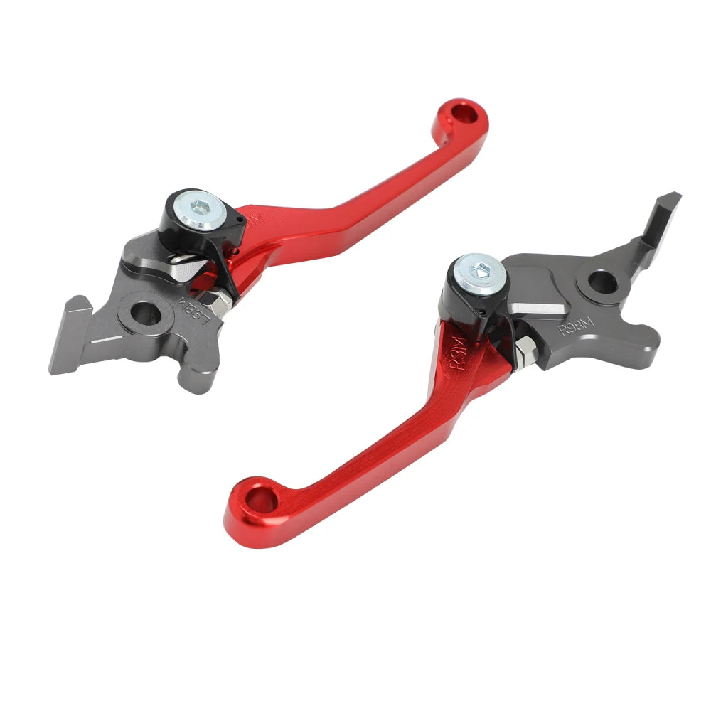 Red motorcycle brake and clutch levers for Surron Ultrabee