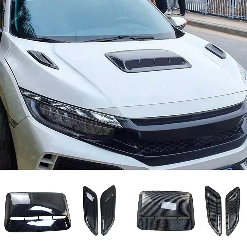 Éléments de garniture de capot universels noirs pour ventilation de voiture, pour personnalisation