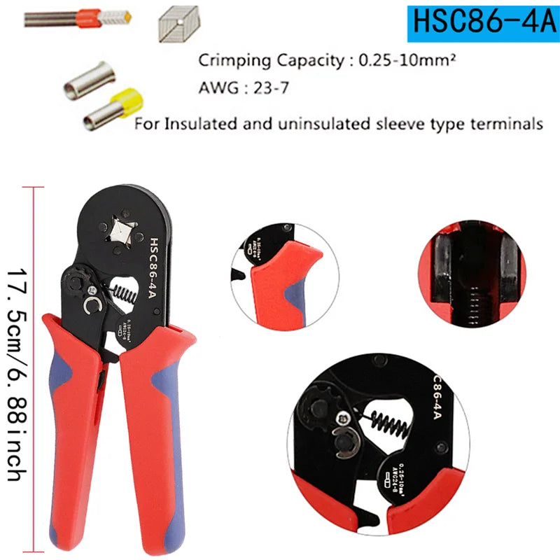 Tube Crimping Terminal Set for Electrical Connections