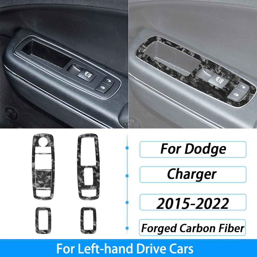 Calcomanías de fibra de carbono forjada para el Dodge Charger de mano izquierda