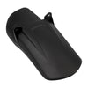 Black carbon fiber rear mudguard for a Sur-Ron Light Bee S X electric vehicle.