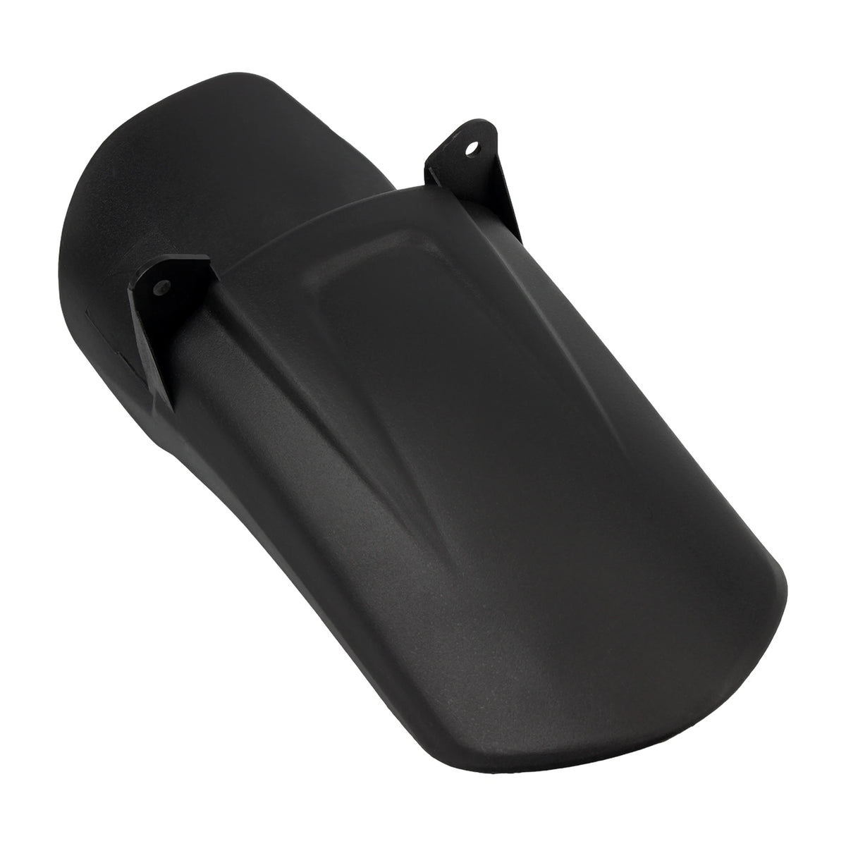 Black carbon fiber rear mudguard for a Sur-Ron Light Bee S X electric vehicle.