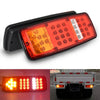 Dual high-brightness truck tail lights for commercial vehicles, showing the light assembly and installation context.