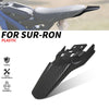 Schwarzer Kunststoff-Stoßschutz für einen Sur-Ron Offroad-Bike