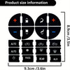 Product size information showing the dimensions of an AC control button decal repair kit.