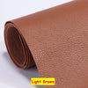 Roll of light brown PU leather repair patches with a textured grain finish