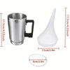 A professional car headlight restoration kit showing a metal cup, a white funnel-shaped piece, and a circular lens.
